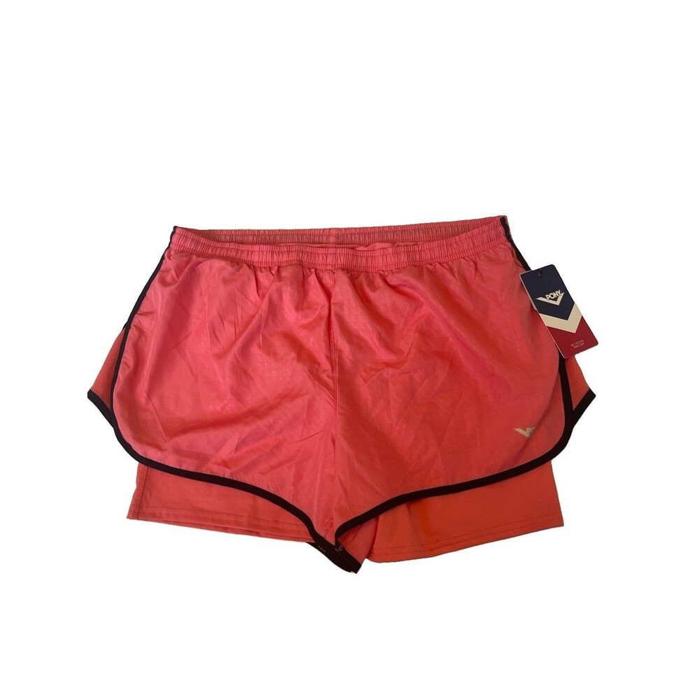 Pony 2-n-1 Compression Workout Training Running Shorts Pockets Sz L New tags